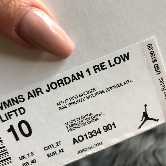 NEW ✨ NIKE WOMENS AIR JORDAN LOW • LIFTED SZ 10 - Picture 7 of 8